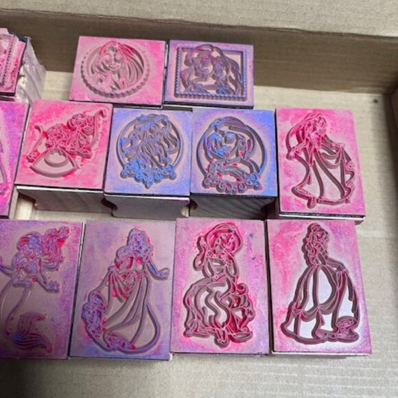 Lot of 13 Disney Princesses Disney Characters Mounted Rubber Stamps - Picture 9 of 16